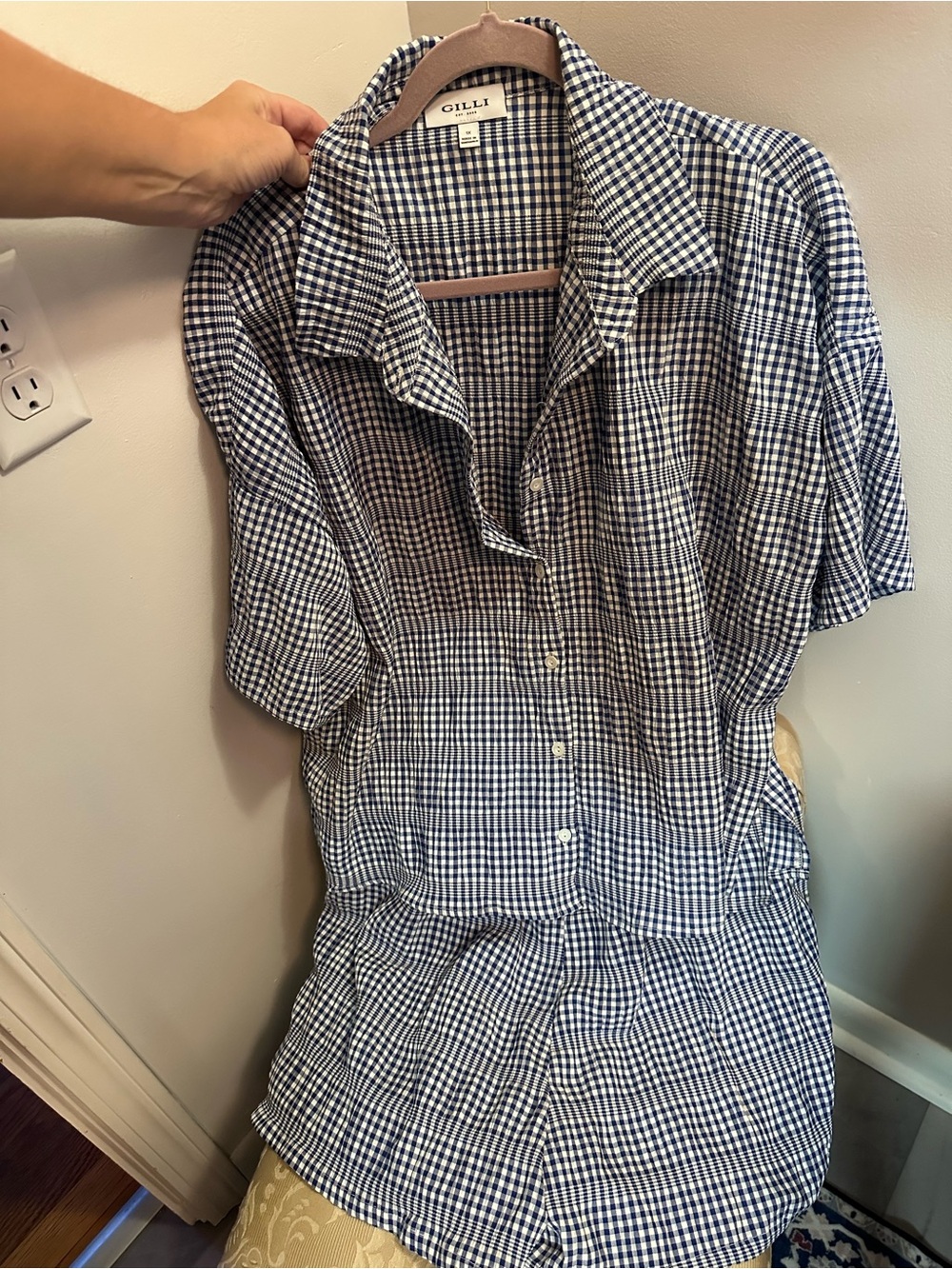 Gilli Navy and White Gingham set